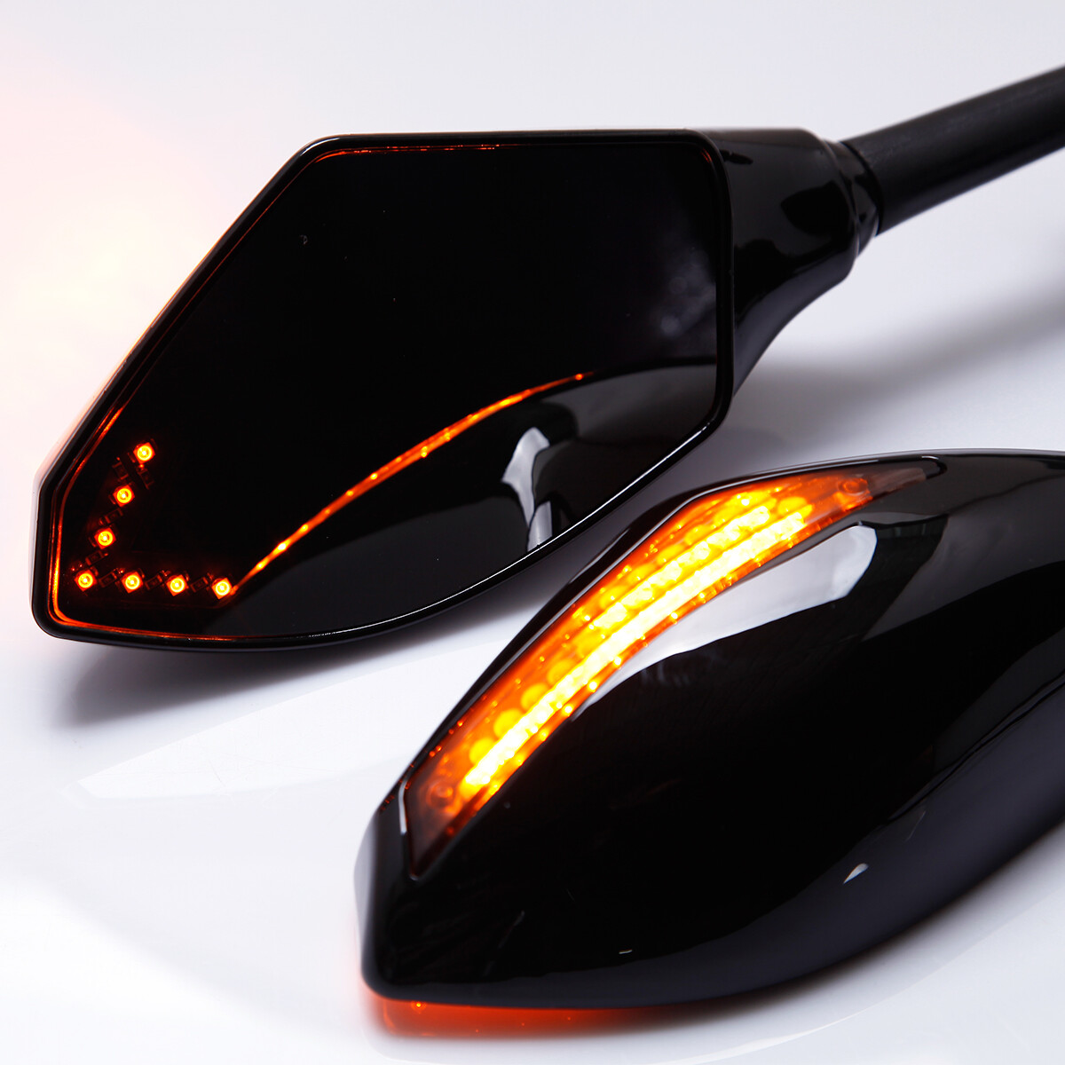 飾り鏡 LED Turn Signals Mirrors For KAWASAKI NINJA ZX9 ZX9R 98 1999 2000