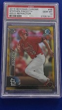 Stephen Piscotty - 2016 Bowman Chrome Gold Refractor  PSA 10  43/50