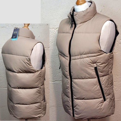 M&S Mens' GOODMOVE Stormwear PADDED GILET ~ Size L ~ STONE (rrp £55) - Picture 2 of 9
