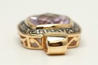 LEVIAN 14K Rose Gold Cotton Candy Amethyst Pendant Chocolate Vanilla Diamonds — photo 4