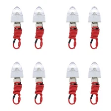 Eight Pack Claer LED Bullet Pointed Vehicle License Plate Bolt On Screw In Nuts