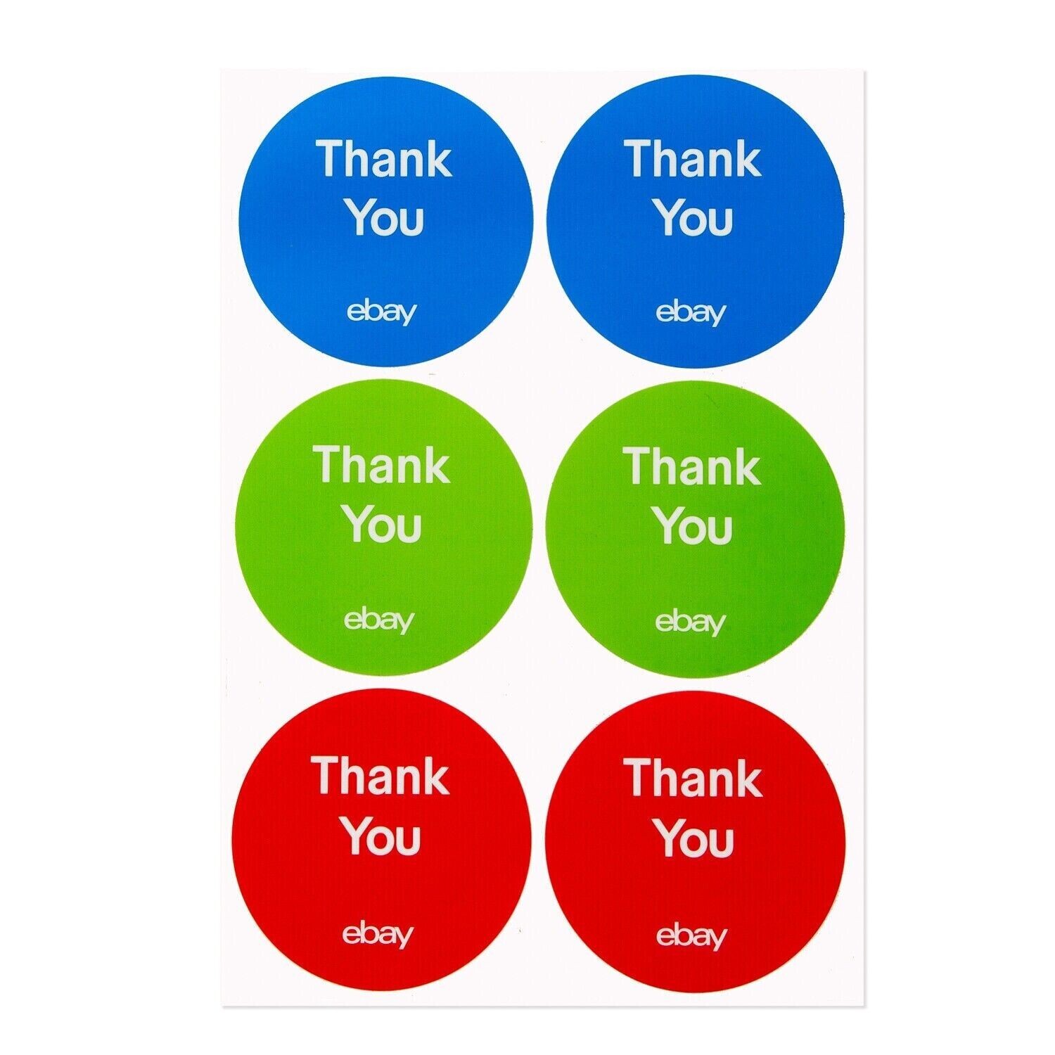 100 Pcs 3” Thank You ebay Sticker 3 colors Labels Box Tags | eBay