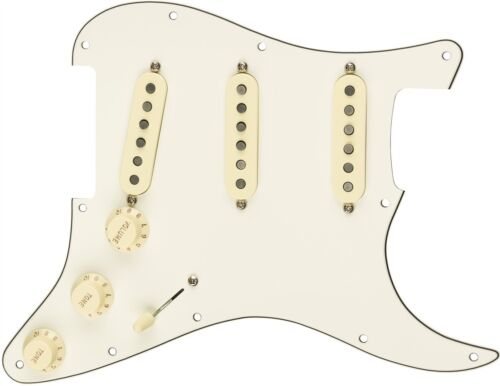 Fender Pre-Wired Strat Pickguard Custom Texas Special SSS Parchment 0992342509 - Picture 1 of 4