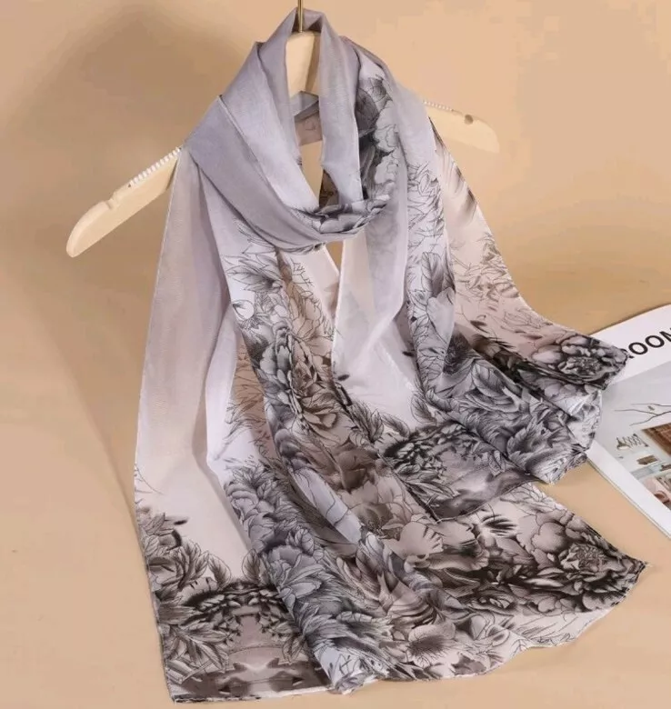 Black and best sale white summer scarf