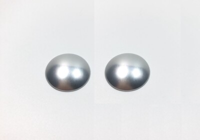 2- 26mm /1'' Speaker Aluminum Dome Dust Cap Covers Silver Shinny Finish
