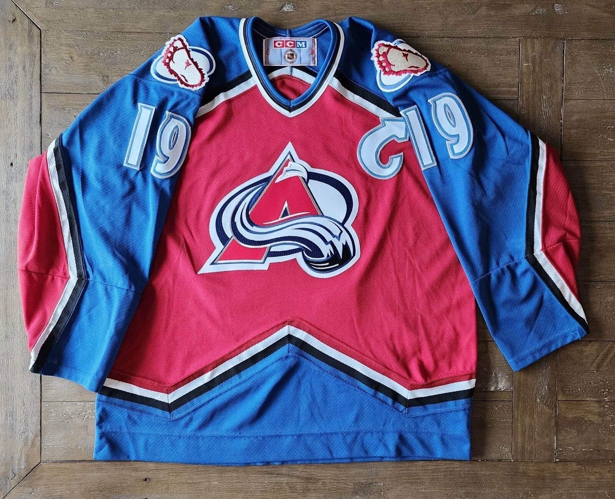 Vintage CCM Colorado Avalanche Joe Sakic #19 Official NHL