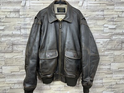 SCHOTT M-422B レザージャケット ボア襟 Schott G-1 M-422 B Wings of Gold Brown Leather Bomber Jacket | eBay