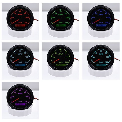 85mm GPS Tachometer Drehzahlmesser Tacho 0-120km/h Für Auto Boot Motorrad - Bild 9 von 11