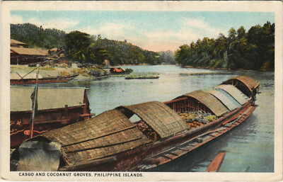 PC PHILIPPINES, CASGO AND COCOANUT GROVES, Vintage Postcard (b38873)