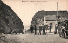 Old postcard 22 - BINIC (Côtes d Armor) - 1320. Entrée du Goulet (animated)