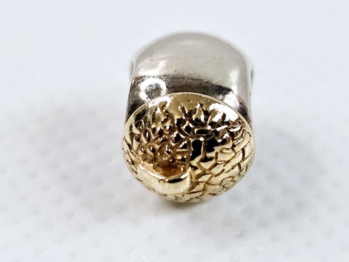 Pandora Sterling Silver & 14k Gold Acorn Charm 790442 RARE AND RETIRED - Picture 8 of 10