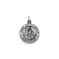 925 Sterling Silver St. Christopher Medal Charm Pendant - 15x20mm 1.2 Grams on sale 925 Sterling Silver St. Christopher Medal Charm Pendant - 15x20mm 1.2 Grams on sale