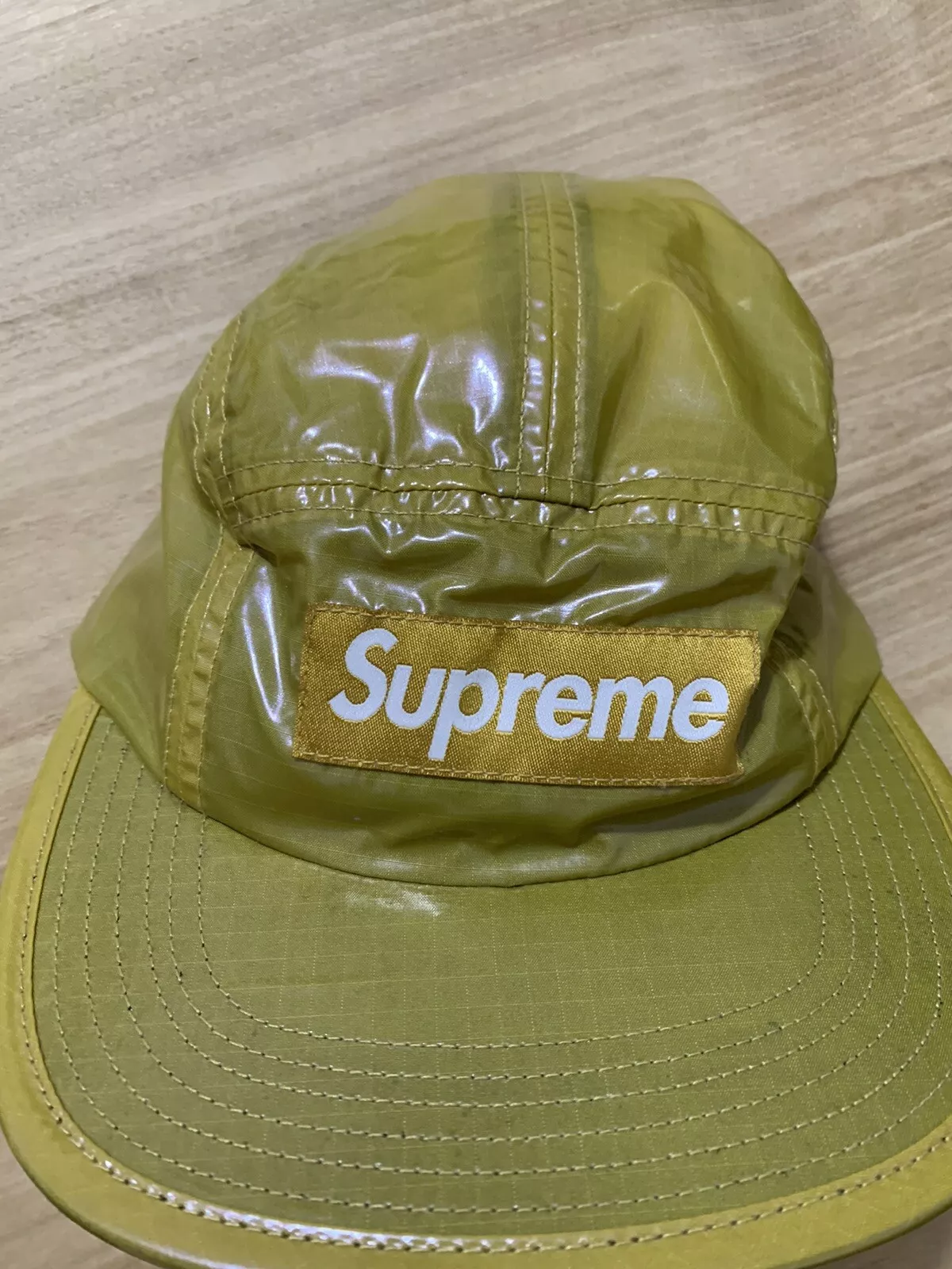 Supreme Box Logo 5 Panel Strapback Hat Patent Leather Cap 2015 2016