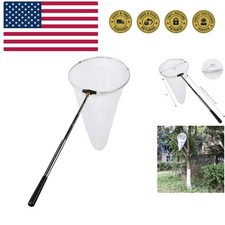 Insect and Butterfly Net with 12" Ring, 24" Net Depth, Handle Extends to 59 I...