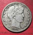 1911S US Barber SILVER Half Dollar "San Francisco" Mint! VG+! Old US Coin!