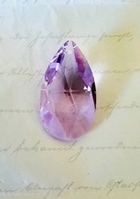 Swarovski 38mm Violet Pear Pendant Prism Suncatcher 1pc Laser Etched