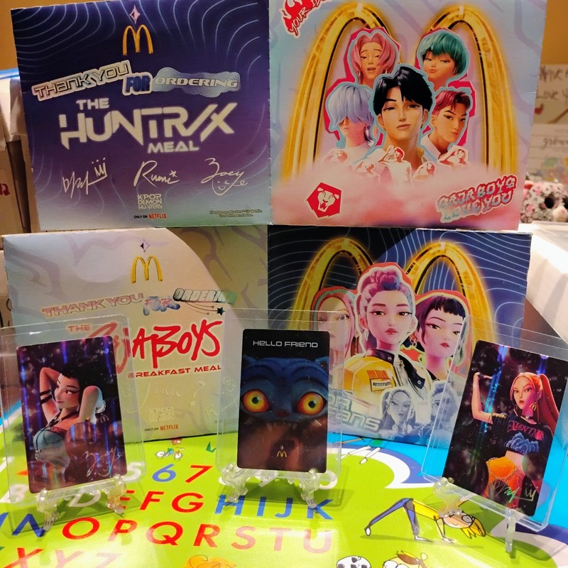 McDonald's The HUNTR/X Meal 2024 Collectible Promo Cards Lot (3 Cards & 2 Boxes)