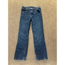 Wrangler Boys Regular Fit Dark Wash Denim Jeans Size 12 Regular 5SCBWM2
