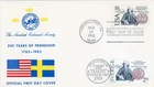 1983 US Sweden Treaty of Amity Joint FDC # 2036 & Sweden # 1453