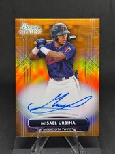 Misael Urbina 2022 Bowman Sterling Orange Refractor Auto /75 #PA-MU Twins