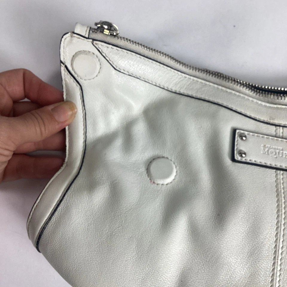 Bolso de mano Alexander McQueen De Manta de cuero blanco Foto 4 de 4