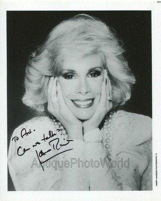 Joan Rivers Comedian Vintage handsigniertes handsigniertes Foto