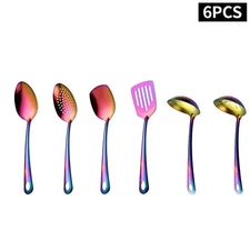 6pcs Stainless Steel Tableware Portable Silverware Stainless Steel Kitchenware