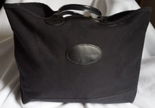 Lehman Brothers vintage canvas & leather trim tote/shopper Bag