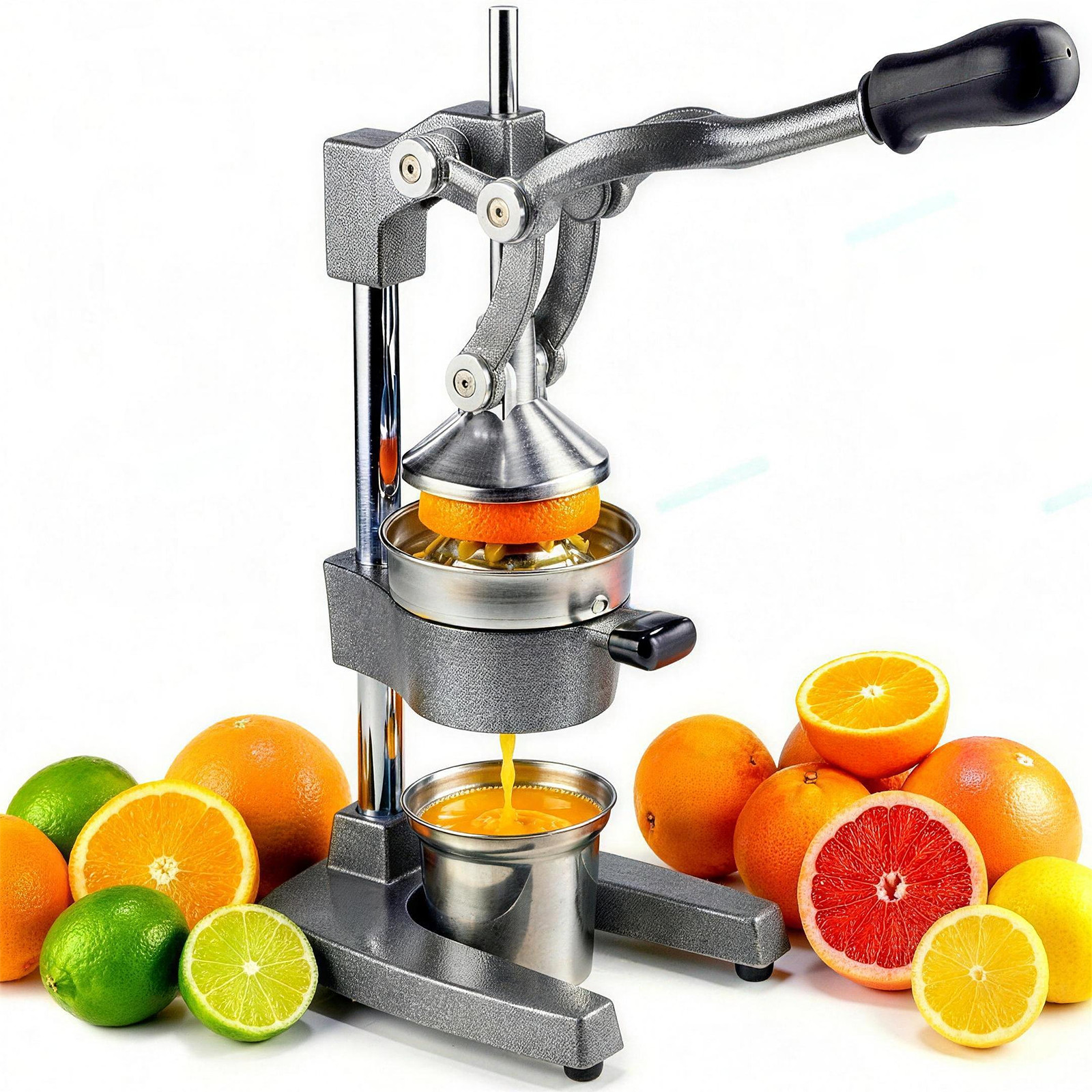 Heavy-Duty Cast Iron Orange Juicer Commercial Manual Press  Citrus Squeezer