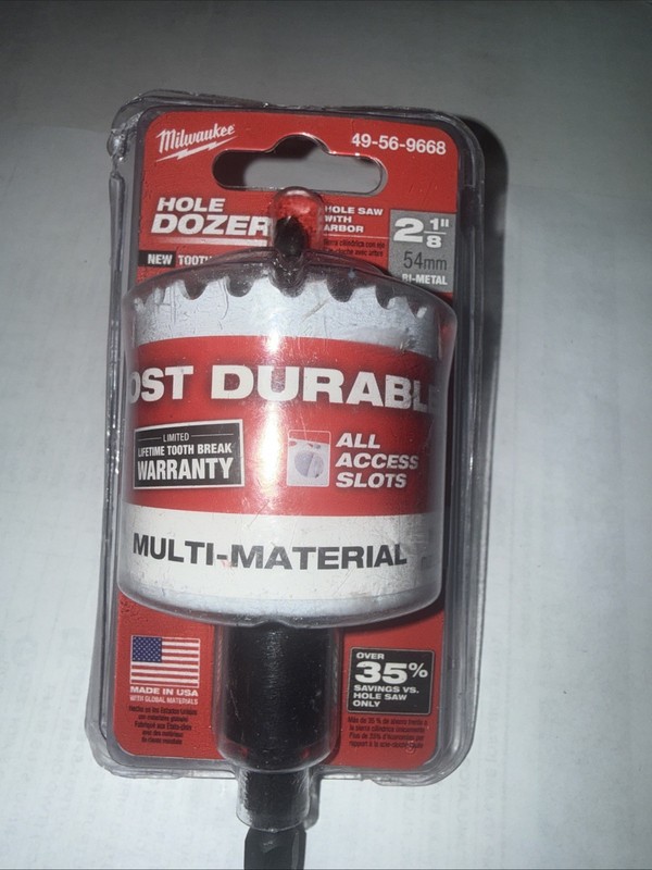 ￼ Milwaukee 49-56-9668 2-1/8” Hole Dozer Hole Saw - New