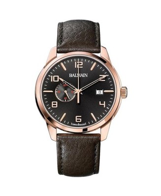 BALMAIN Men Analog Quartz Casual Watch Classic Dress Brown Dial Waterproof Round