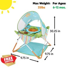 Bright Starts Pop Jump Jumper Owl Forest 4 Sensory Toys 6-12 Months