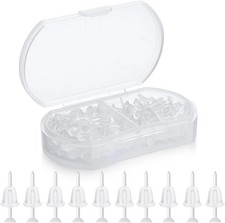 Plastic Earrings, 200 Pcs Clear Earrings for Sports, Clear Plastic Post Earring