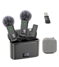 Wireless Lavalier Microphone for iPhone USB C Lav Mic for iPhone 15 16 Androi...