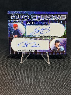 SEAVER KING & BRYCE RAINER 2025 Leaf Optichrome /3 BLUE SHIMMER Duo Chrome #D-17