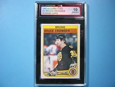 1982/83 O-PEE-CHEE NHL HOCKEY CARD #9 BRUCE CROWDER ROOKIE RC KSA 10 GEM MT OPC
