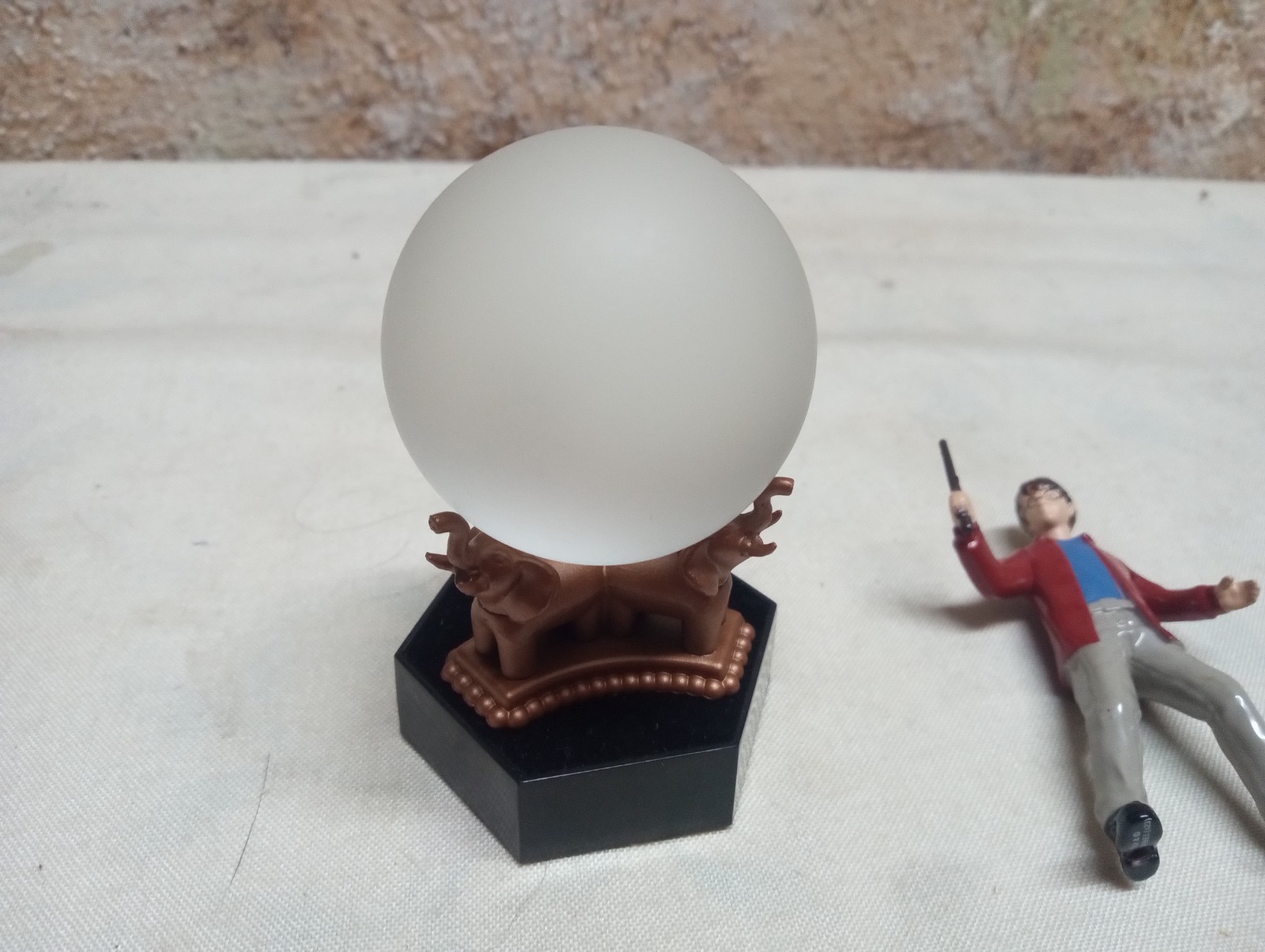 Harry Potter collectible lot, wizarding world trunk orb, pendan, medallion, figu