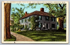 Vtg Postcard Lexington Mass Munroe Tavern Revolutionary War History USA Unposted