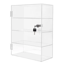 Clear Acrylic Display Case, 4 Layer Transparent Countertop Showcase for Mini ...