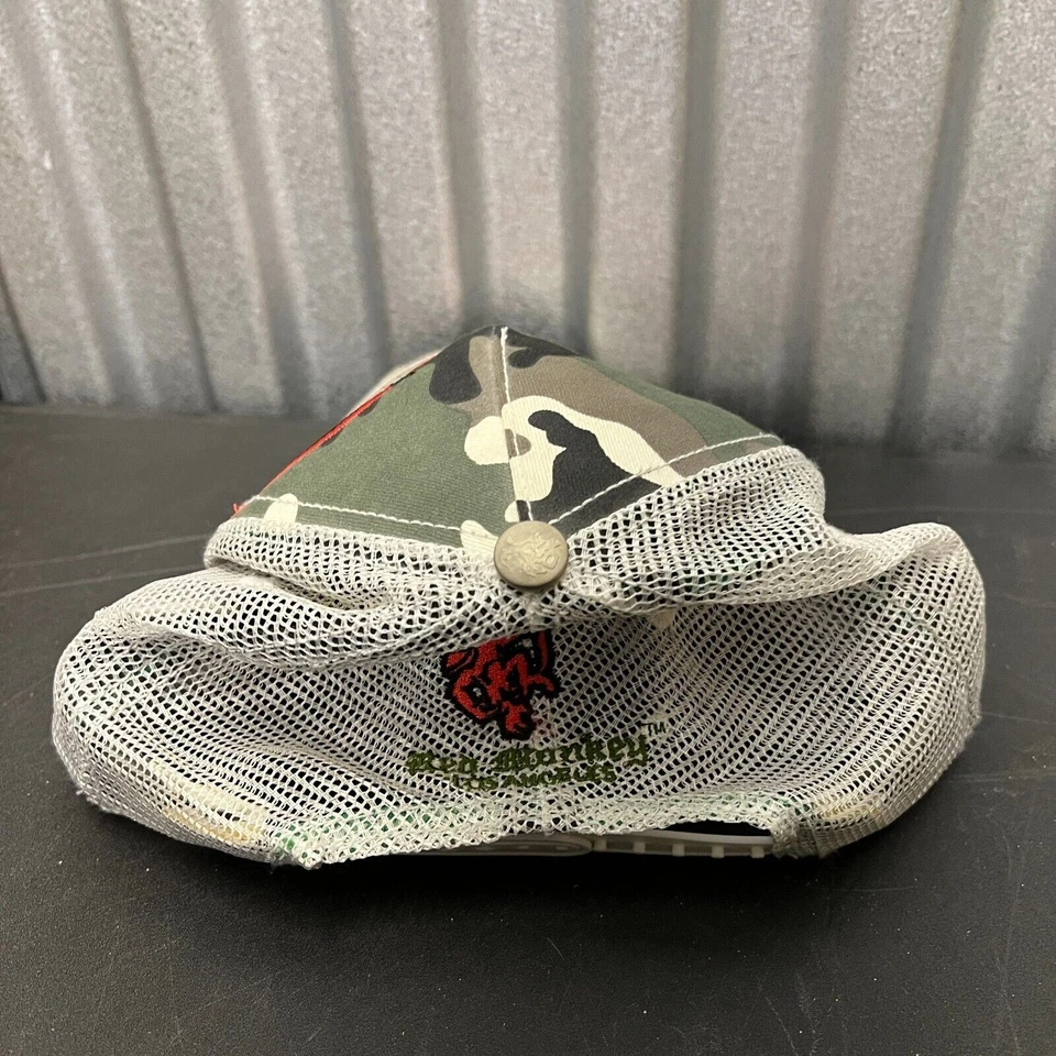 Sombrero Mono Rojo Hombres Camuflaje Snapback Gorra Calavera EE. UU. LA Barb Wire Motociclista Foto 3 de 4