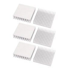 6Pcs 40mm x 40mm x 11mm Aluminum Heatsink Heat Diffuse Cooling Fin Silver Tone
