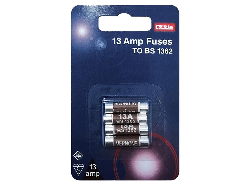 Dencon 13A Replacement Fuse Pack of 4 - BS1362 Certified