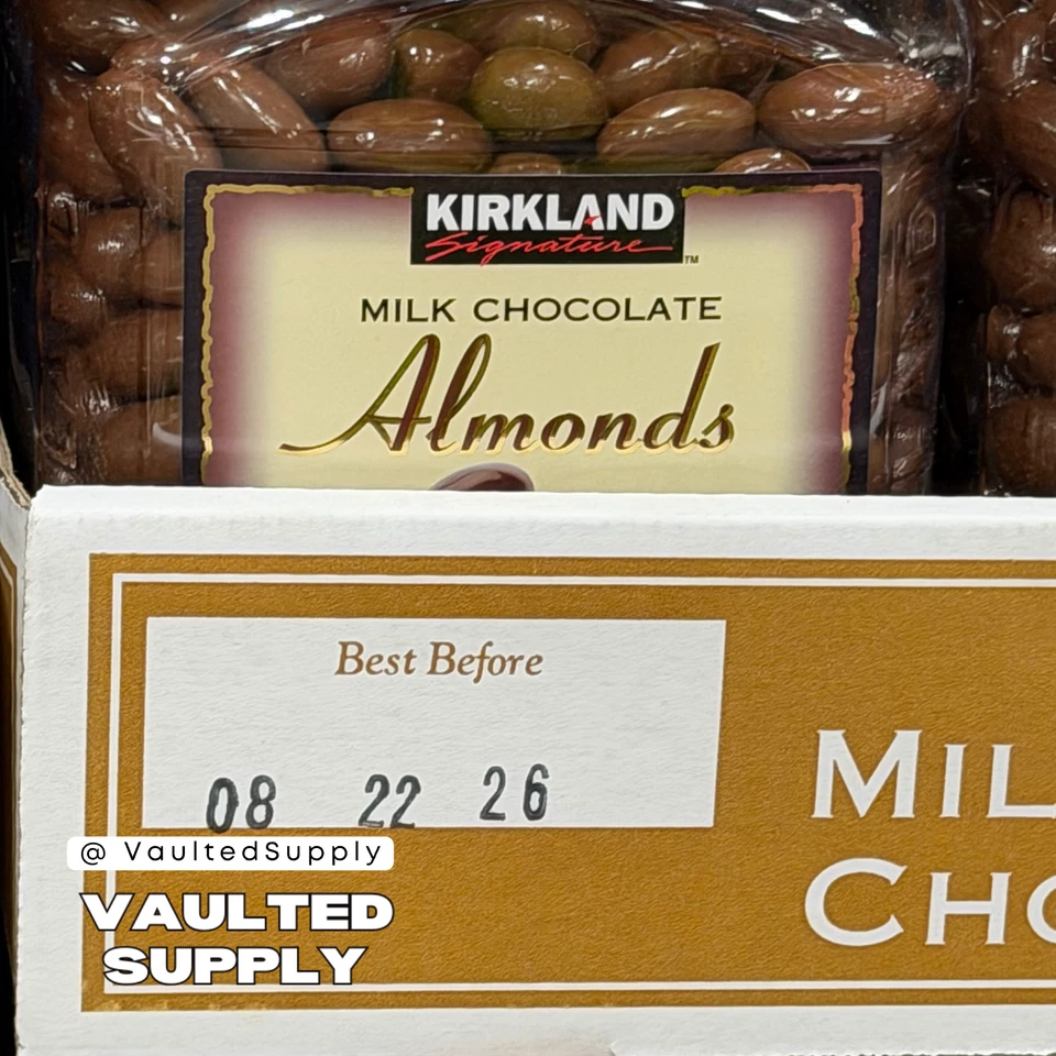 Kirkland Milk Chocolate Almonds 3 lb Each (2 Pack) – Fresh Costco Bulk Chocolate - Image 3 of 4