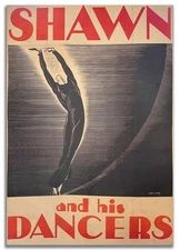 Major Felten ORIGINAL LITHOGRAPHED PERFORMANCE POSTER FOR SHAWN AND HIS DANCERS