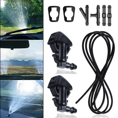 78'' W/Connector Windshield Wiper Washer Nozzle Hose Kit Universal Fluid TubePipe