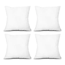Throw Pillow Inserts Set of 4 Lightweight Down Alternative Polyester Pillow Co