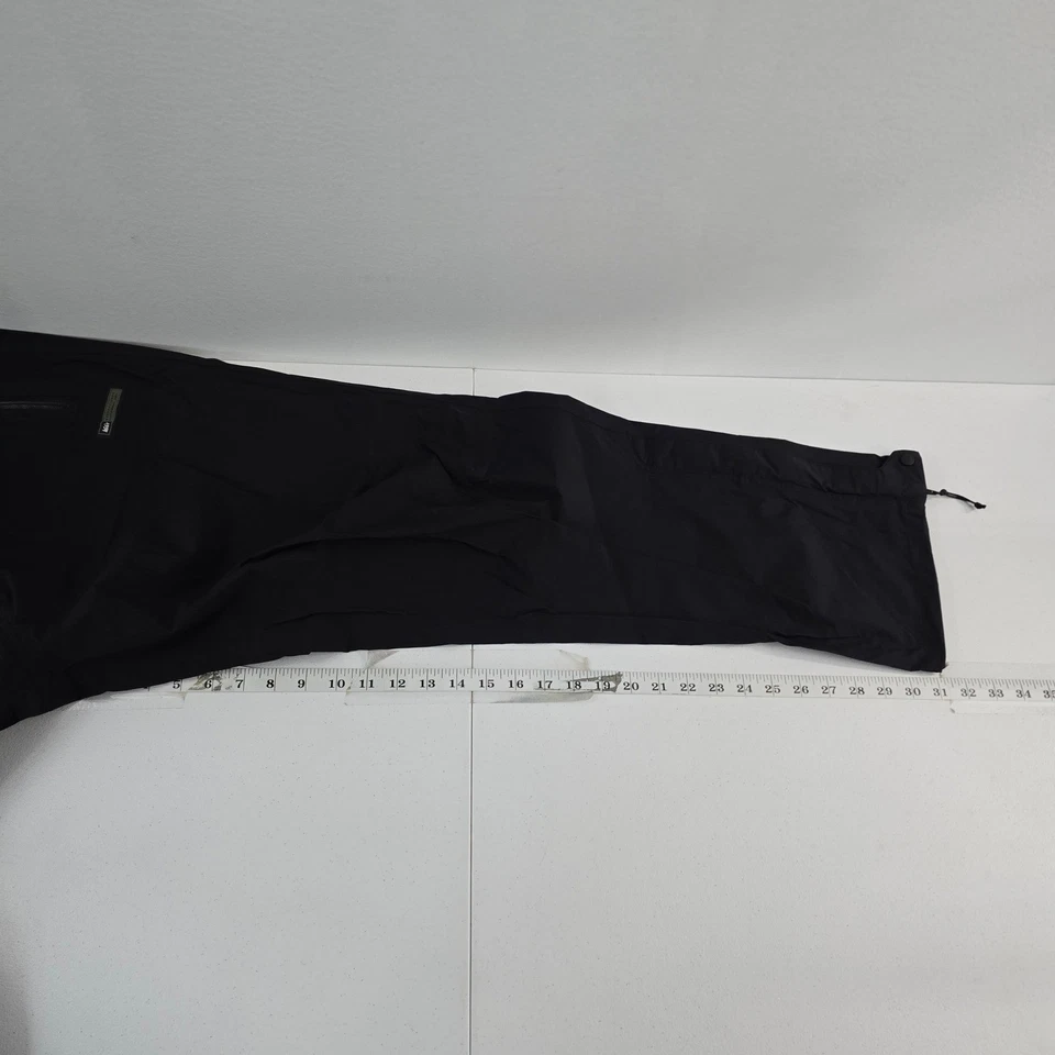 REI Women's Black Nylon Waterproof Outdoor Hiking Pants XL Elastic Waist Zip - Image 4 of 4