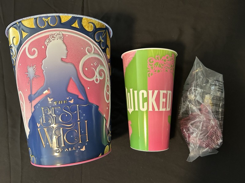 Wicked AMC Exclusive Glinda The Good Witch Popcorn Tin, Cup & Topper 2024