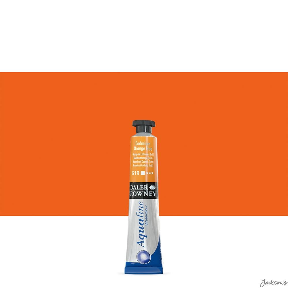 Daler-Rowney Aquafine Watercolour Paint Tube 8ml Cadmium Orange Hue For Artists