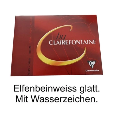 C by Clairefontaine 100g DIN A4 Papier glatt Wasserzeichen Ivory Briefpapier